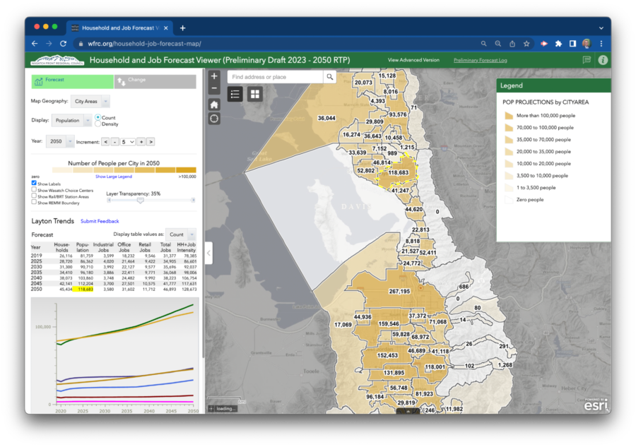 Featured image for “Map of the Month: Household and Jobs Forecast Web Map”